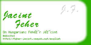 jacint feher business card